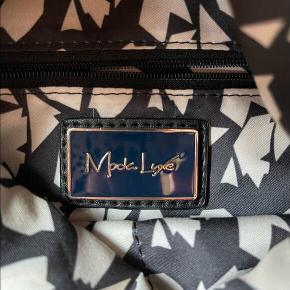 Moda Luxe Cowhide Camo and Faux‎ Black Leather Foldover Crossbody - Picture 5 of 5